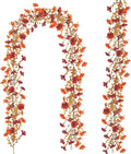 2 Pack Artificial Fall Flowers Garland, 6 FT Fall Decorations UV Resistant Fake by Ruidazon