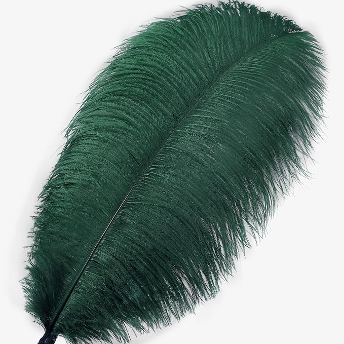Larryhot Green Large Ostrich Feathers - Image 3