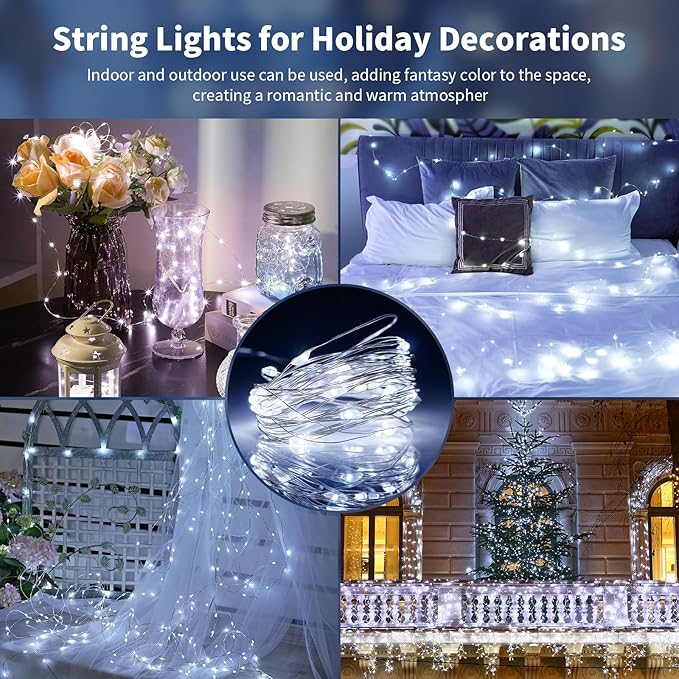 TingMiao Cool White Fairy String Lights Battery Operated LED Starry Lights - Image 5