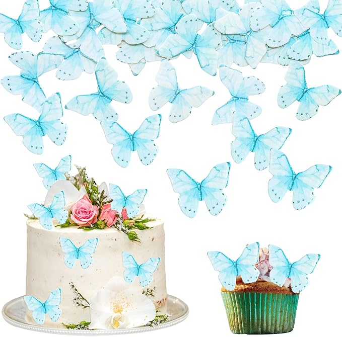 Ephlyn 48Pcs Edible Wafer Paper Butterflies by Ephlyn