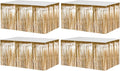 4 Pack 29x108 Inch Metallic Foil Fringe Tinsel Table Skirts by Clayghsen