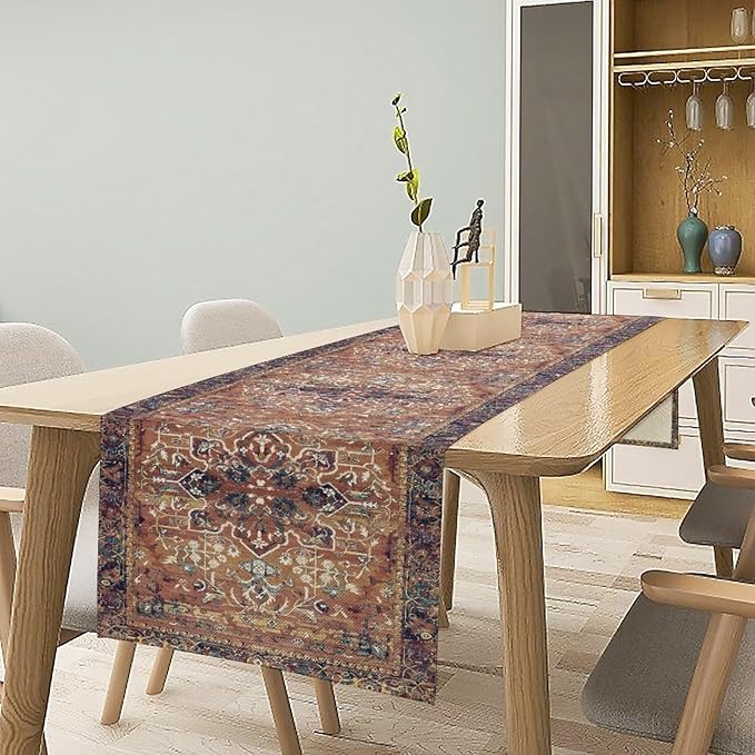 Boho Floral Vintage Table Runner - Image 3