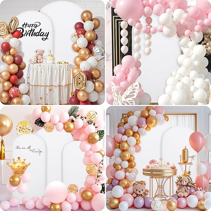 Wedding Arch Covers Arch Backdrop Cover Arch Stand Covers 7.2FT 6.6FT 6FT Set - Image 2
