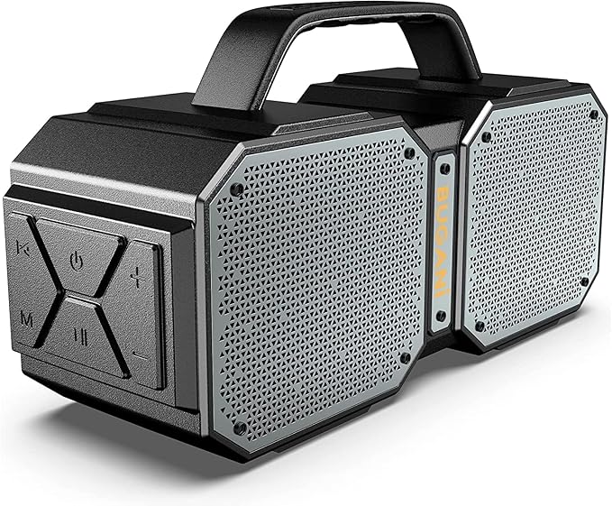 BUGANI Shock Bluetooth Speaker, Portable Bluetooth 5.3, Waterproof Design by BUGANI