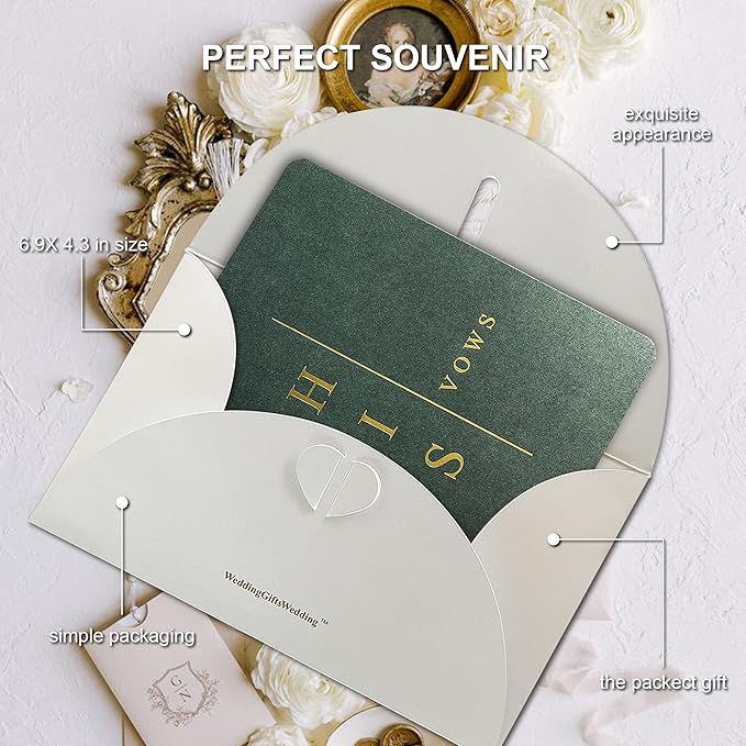 Wedding Vow Books His and Hers, Wedding Registry Gifts Ideas - Image 4