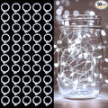 pozzolanas 50 Pack White Battery Operated String Lights - 7ft Waterproof Fairy by pozzolanas