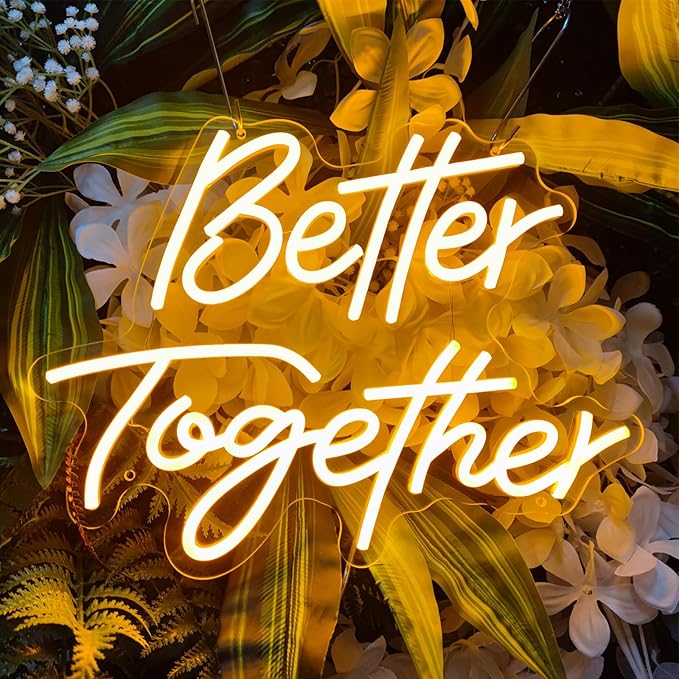 Better Together Neon Sign Better Together Wall Decor, Wedding Neon Sign Light - Image 6