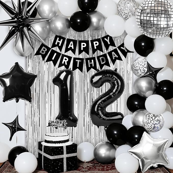 12th Birthday Decorations for Boys Girls, Fringe Curtains Kit - Image 7