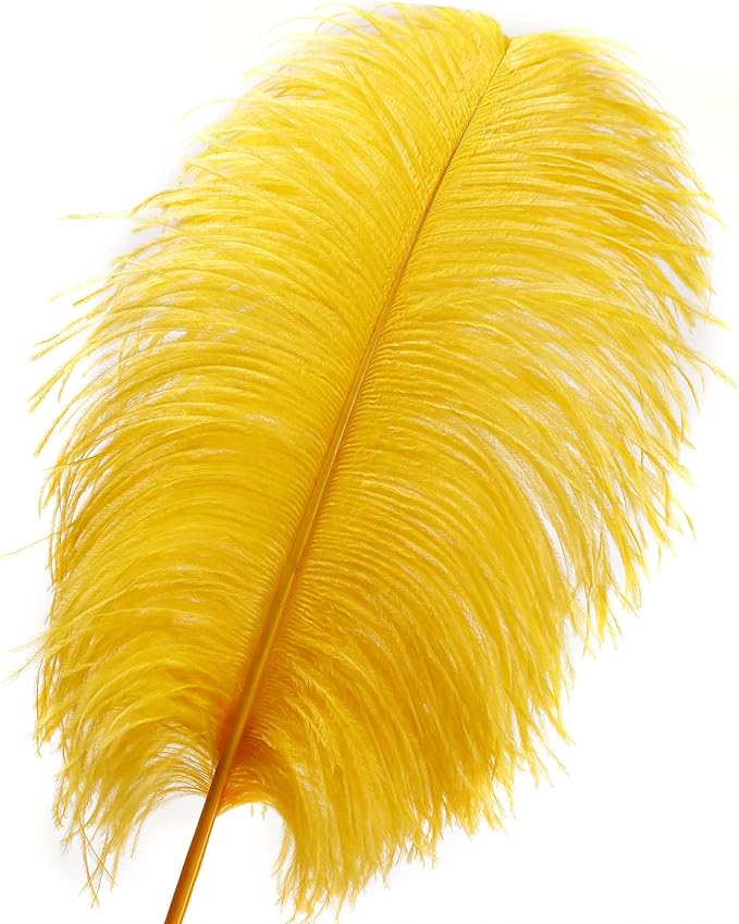 Larryhot Gold Large Ostrich Feathers - Image 3