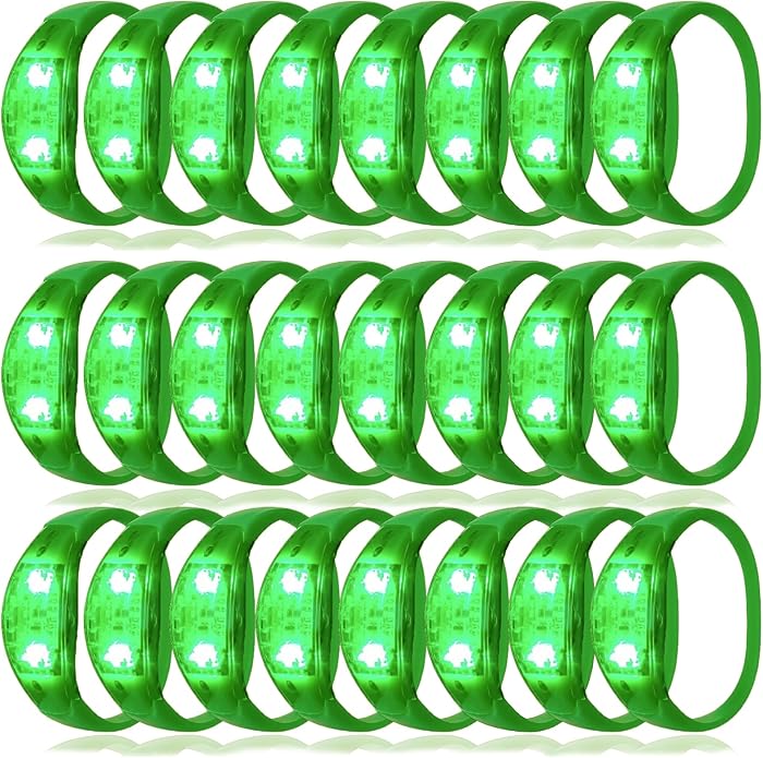 100 Pcs LED Bracelets Sound Activated by Dhseinat