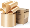 Champagne Gold Satin Ribbon Double-Faced Wired Ribbons by Keypan