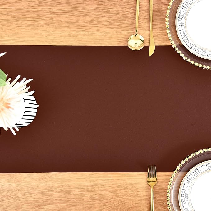 Farmhouse Chocolate Table Runner Dining Table Runners 90 Inches Long Coffee - Image 8