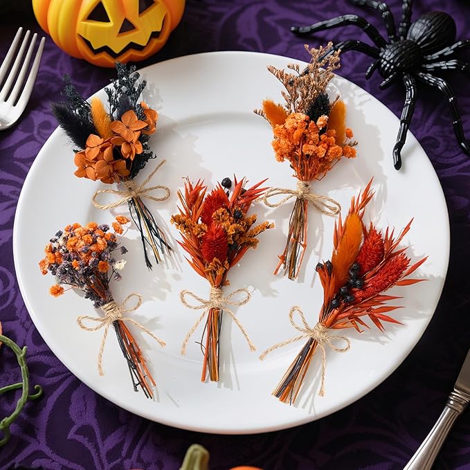 12/24 PCS Charming Dried Flowers Bouquet - Image 4