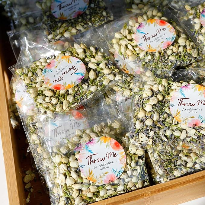 Oning 50 Pack Biodegradable Real Flower Petals Confetti, Wedding Flower Confetti by Oning
