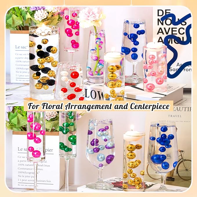 300Pcs Pearl Vase Filler, Candle Centerpieces, Wedding Birthday Party Home - Image 5
