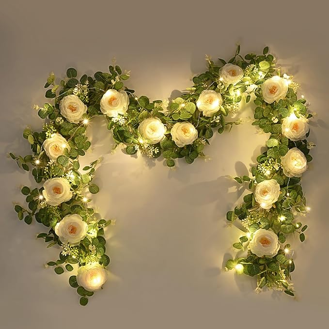 Dolicer 2Pcs 13Ft Artificial Eucalyptus Garlands by DolicerLANDSCAPEQ