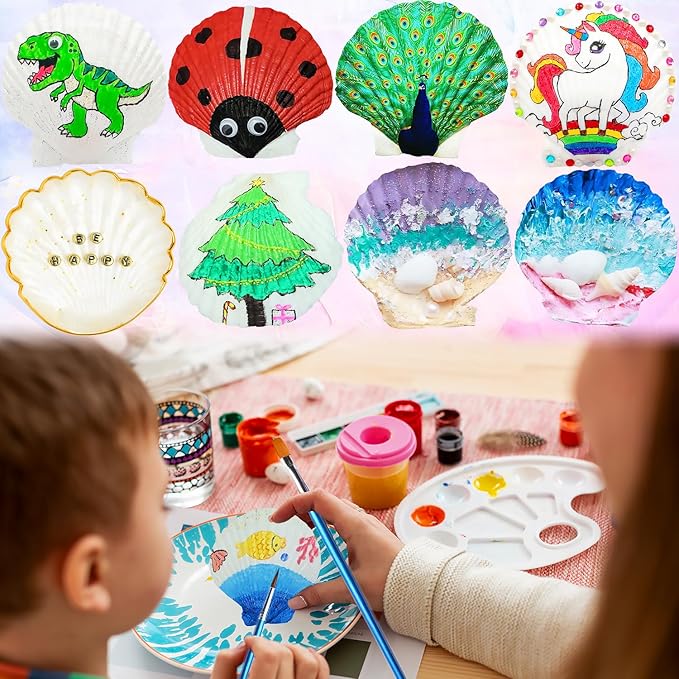 16PCS Sea Shells Scallop Shells Natural White Sea Shells - Image 3