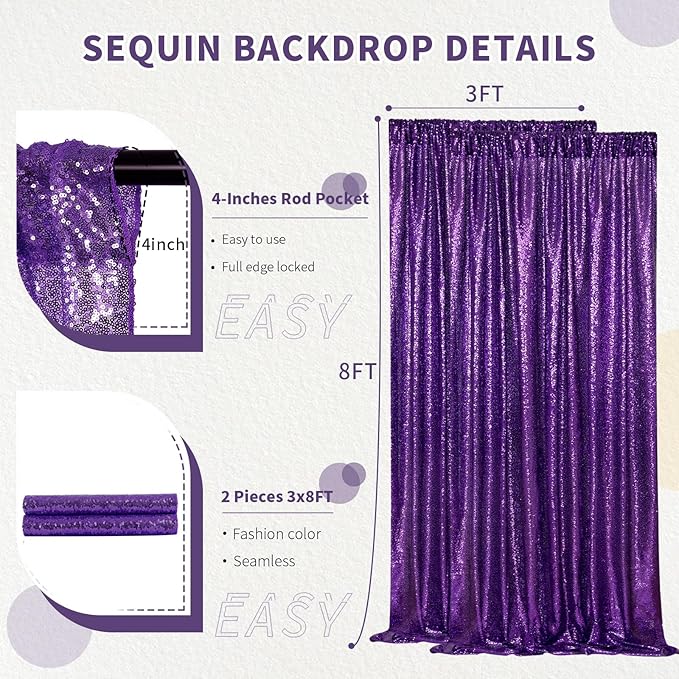 Purple Halloween Backdrop - Image 3