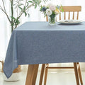 maxmill Square Linen Textured Tablecloth Waterproof Spillproof Wrinkle Free by maxmill
