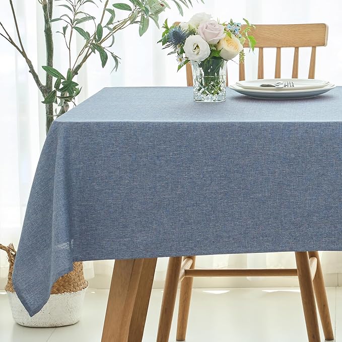 maxmill Linen Texture Tablecloth Water Resistant Antiwrinkle Spillproof by maxmill