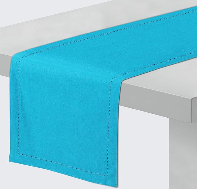 Ruvanti Linen Table Runner 108 Inches, Classic Hemstitch, Non-Slipping - Image 9