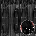 6 Pack Black Foil Fringe Curtains Backdrop, 3.28 x 8.2 Ft Metallic Streamers by LANTIANCHEN