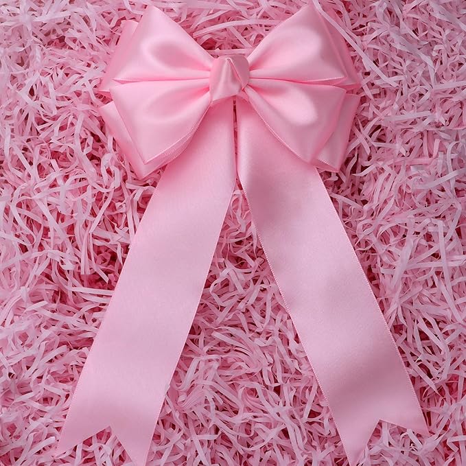 Pink Solid Satin Ribbon 2 Inch 25 Yards Solid Polyester Fabric Ribbon - Image 5