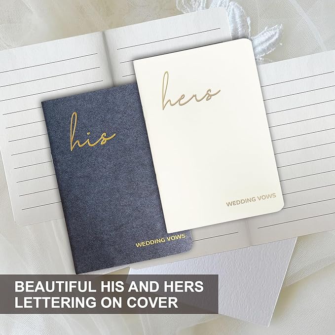 Wedding Vow Books His and Hers, Wedding Registry Gifts Ideas - Image 2