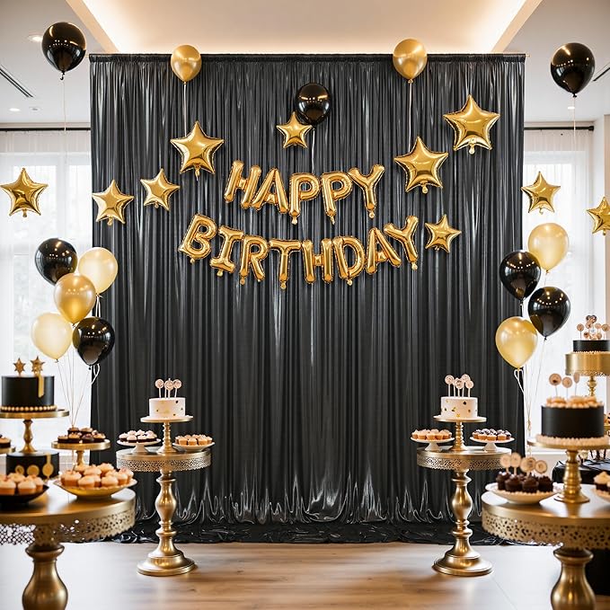 20x10FT Black Sequin Backdrop - Image 3