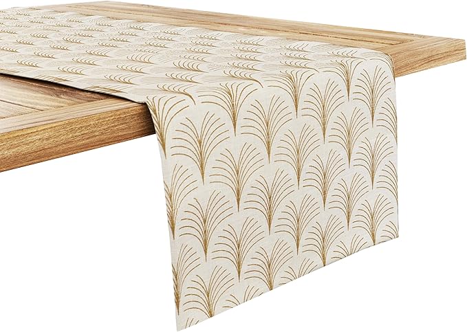 Ruvanti 100% Cotton Table Runner 108 Inches Long, Stain Resistant, Washable & by Ruvanti