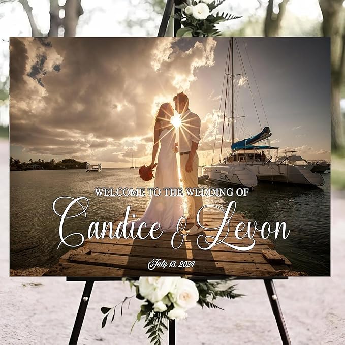 Photo Wedding Sign, Welcome Wedding Sign, Wedding Welcome Sign, Welcome Sign - Image 4