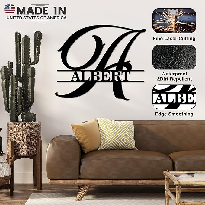 Custom Signs Outdoor Metal, Personalized Name Sign, Family Last Name Sign Home - Image 4