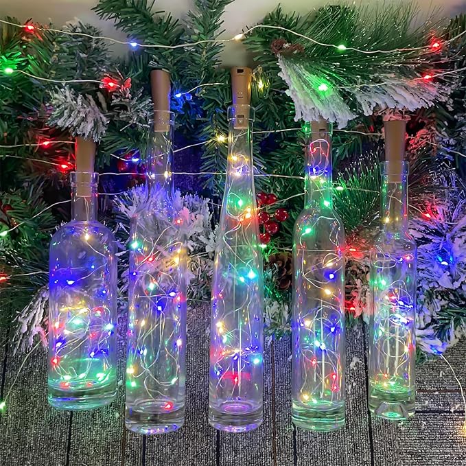 Dual Battery Pack LED Bottle Lights, 6.6ft 20led Double The Lighting Time - Image 5
