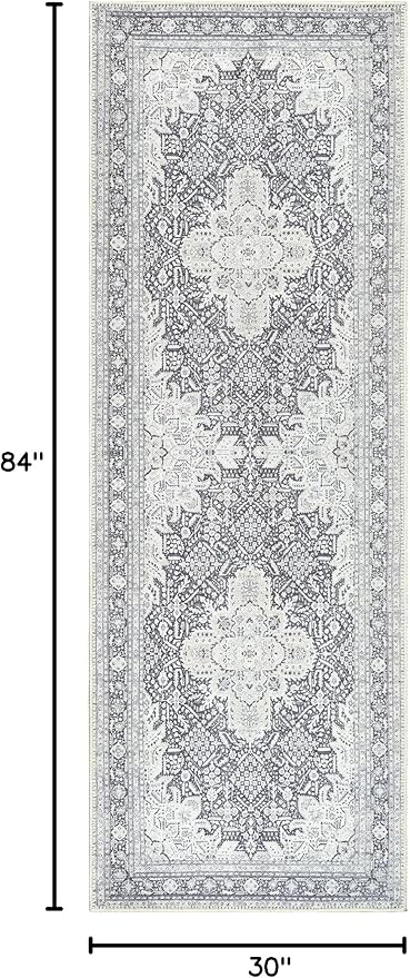 Bloom Rugs Washable Non-Slip 7 ft Runner - Image 2