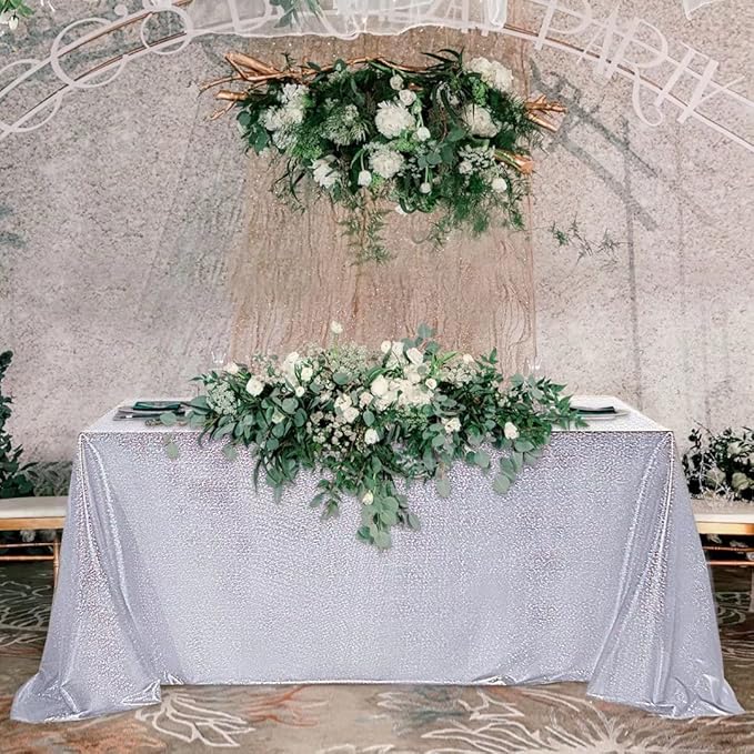 Fitable Silver Sequin Tablecloth - Image 7