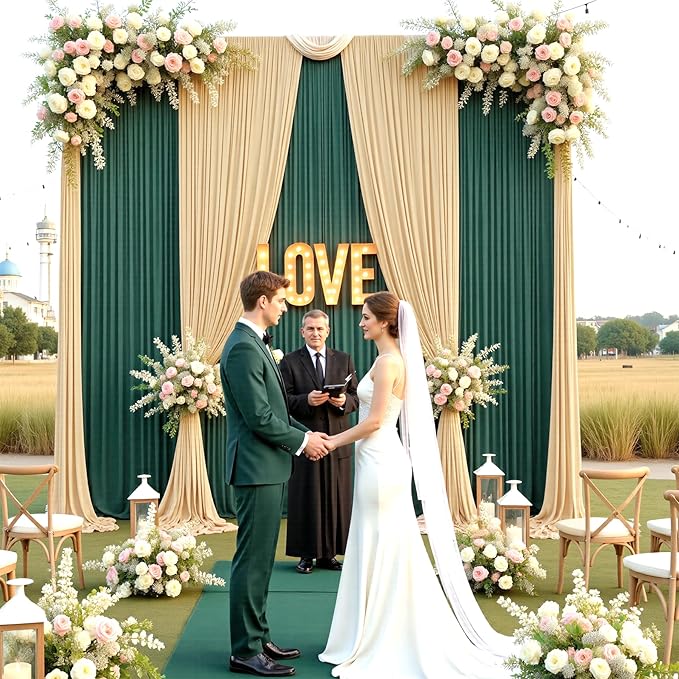 PartyVillage 20ft×15ft Forest Green Backdrop Curtain - Image 7
