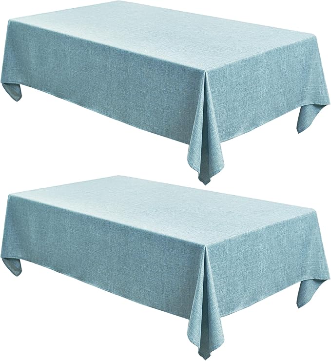 Fitable Linen Textured Square Tablecloths 2 Pack, Waterproof Fabric by Fitable