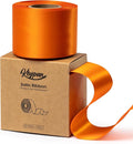Orange Satin Ribbon 2.5 Inch Double-Faced 25 Yards by Keypan