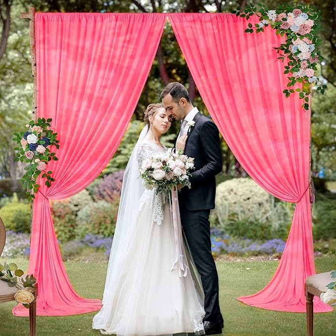 10 x 10 Feet Pink Backdrop Curtain - Image 6