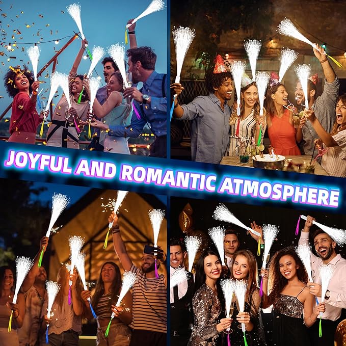 150 PCS White Fiber Optic Sticks, Glow Wands & Light Up Wands - Image 6