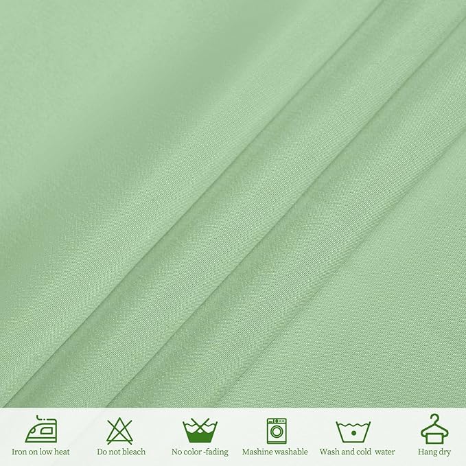 6 Pack Sage Green Round Tablecloths - Image 7
