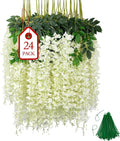 24 Pcs of Wisteria Hanging Flowers, 3.75 Feet Fake Wisteria Flower Strings by Unknown