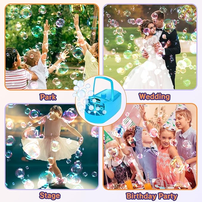 Bubble Machine, 18000+ Bubbles Per Minute Bubble Maker Blower - Image 6