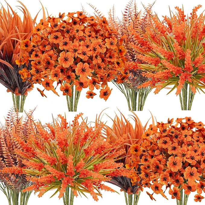 Faux Fall Flowers Outdoor by Ruidazon