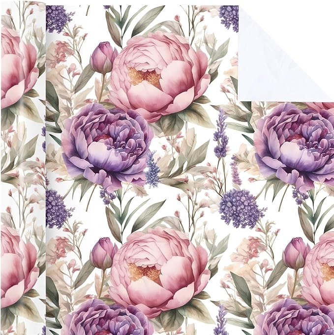 WRAPAHOLIC Floral Wrapping Paper Roll - Image 2
