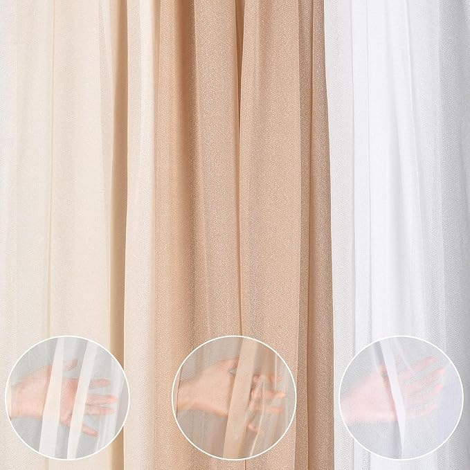 Lvydec 3 Panels Wedding Arch Draping Fabric - Image 6