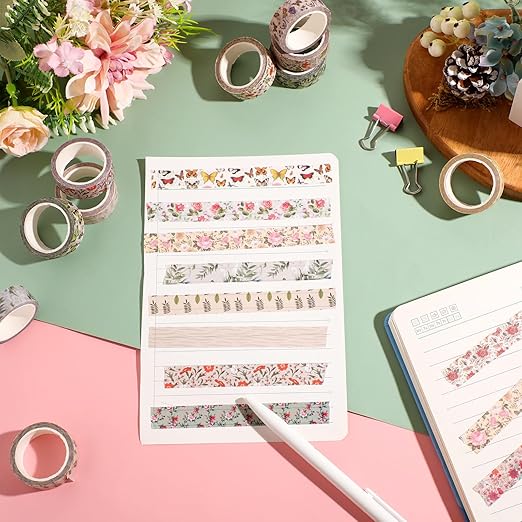 TaoBary 33 Rolls Holiday Plaid Washi Tape, 15 mm Seasonal Washi Tape Set - Image 5