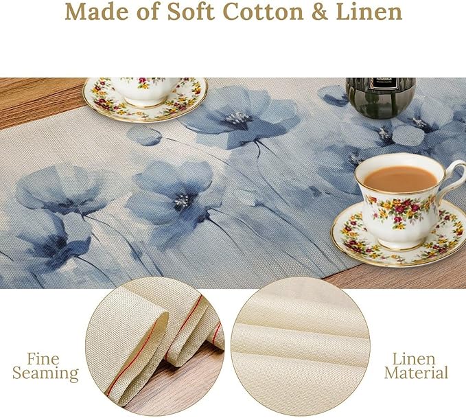 Abstract Floral Table Runner, 13x36 Inch - Image 4
