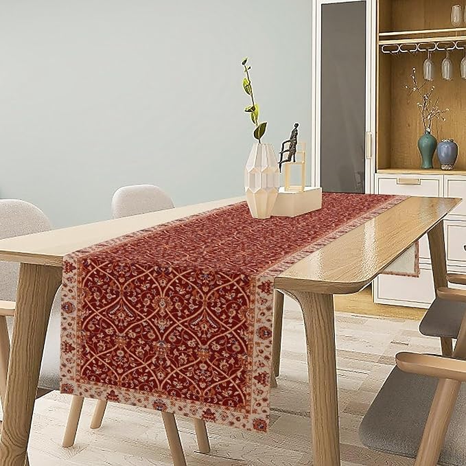 Boho Floral Vintage Table Runner - Image 3