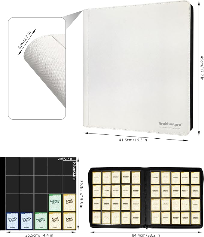 20 Pockets Premium Card Binder 1280 Cards Trading Card Binders Side Load Card - Image 2